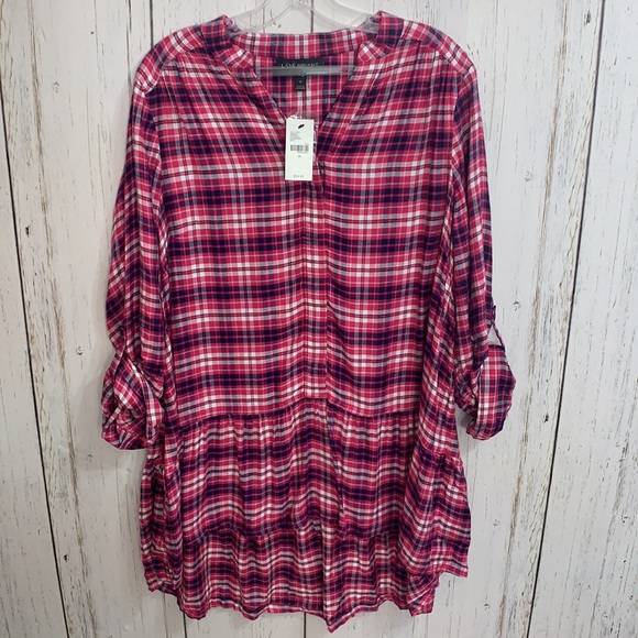 NWT Lane Bryant Ruffled Hem Flannel - Picture 2 of 13